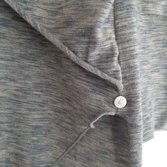 NEON BUDDHA Relaxed Fit Asymmetric Hem Sweatshirt Mockneck Melange Grey Sz S - Picture 4 of 12